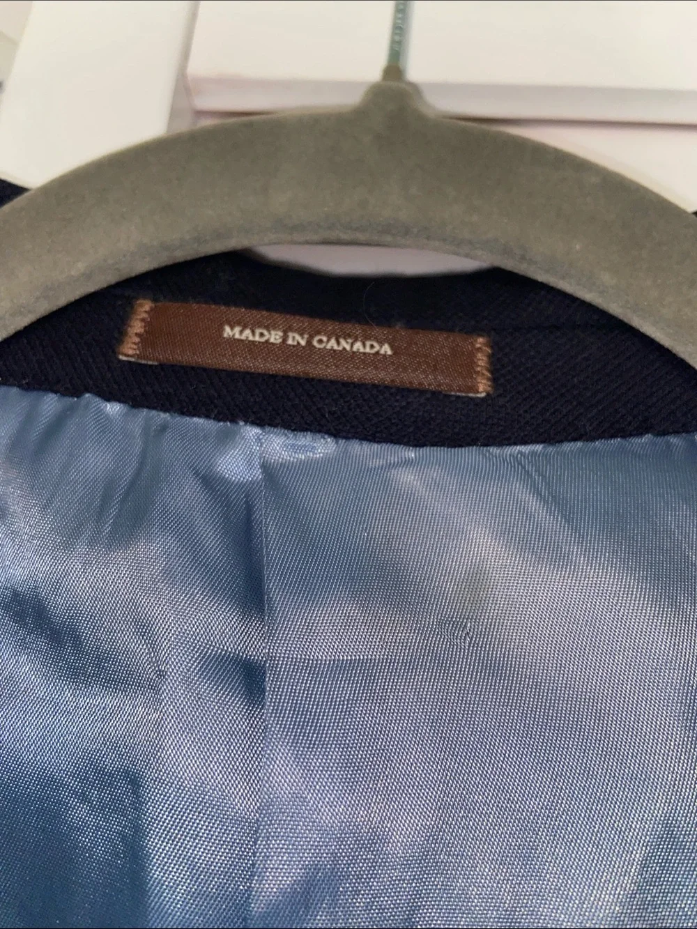 Peter Millar Sport Coat Blazer‎ 44R Navy Wool 2-Button Golf/FLy Fishing Patch
